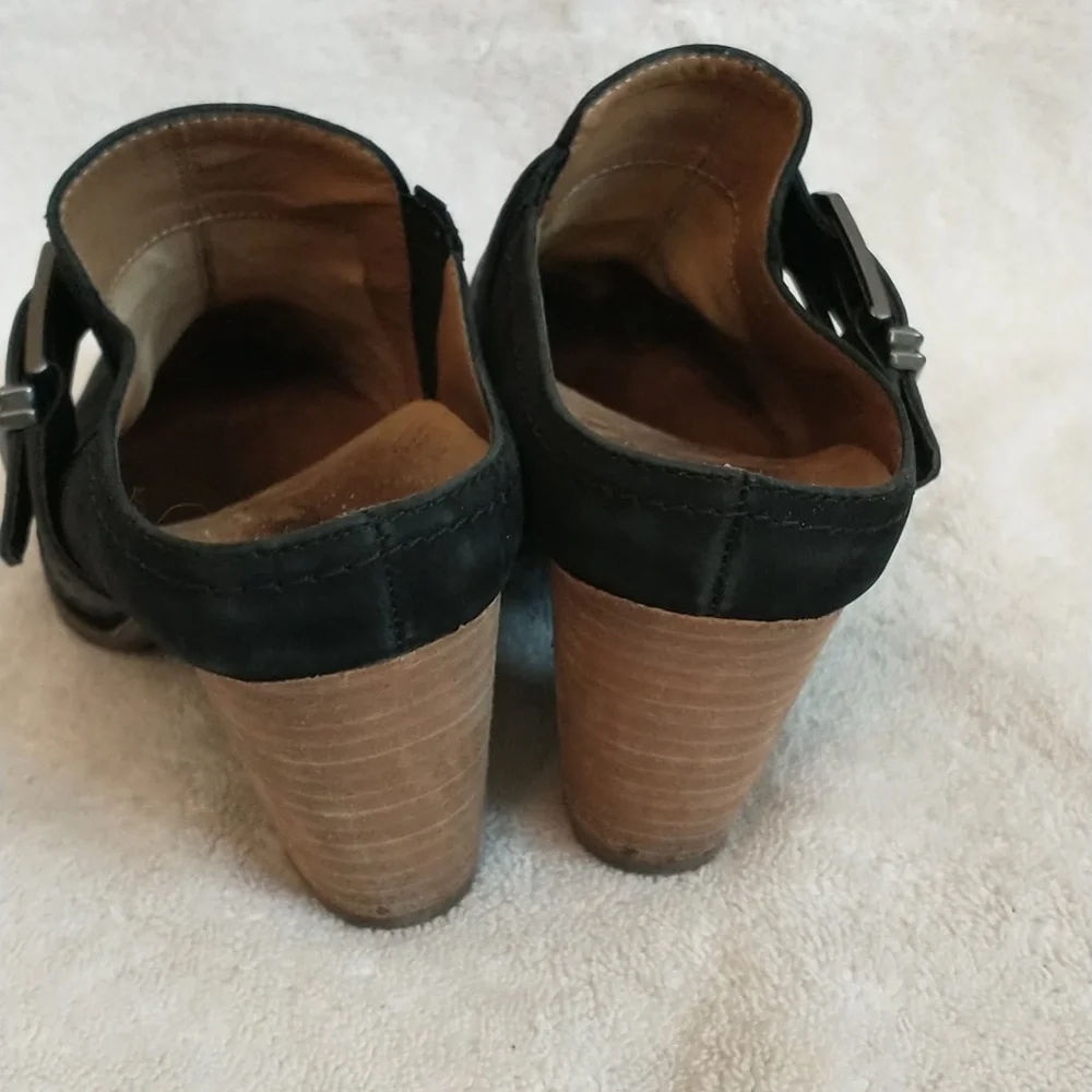 Vionic Black Suede Cheyenne‎ Mule Bootie With Adjustable Strap, Women's Size 8.5